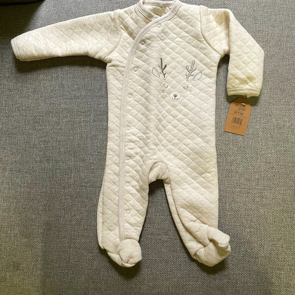 Cute quilted footie one piece